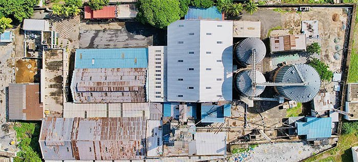 Ariel view of campus